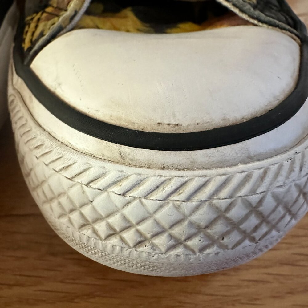 Converse Women's Sunflower Print Low Top Sneakers - Yellow/Black - Picture 6 of 15